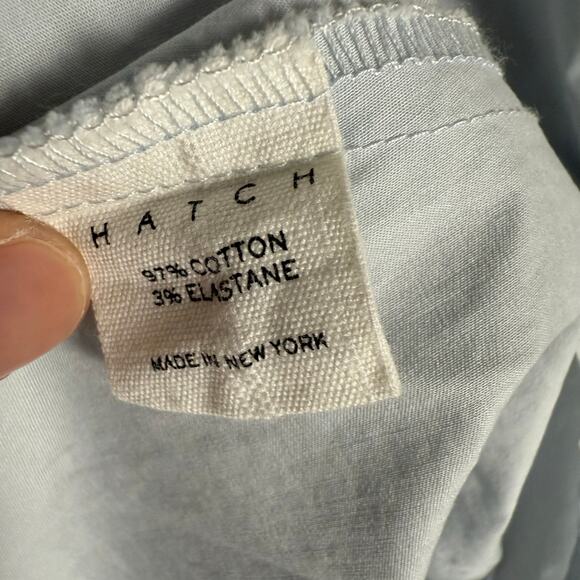 Hatch Blue Drop Waist Poplin Sleeveless Maternity Midi Dress Size Medium - Picture 9 of 9